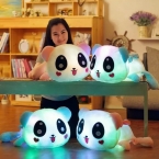 35 см Красочный Светодиодные Подушка Светящиеся Panda Плюшевые Куклы Светящиеся Игрушки Подарок На День Рождения для Девочек