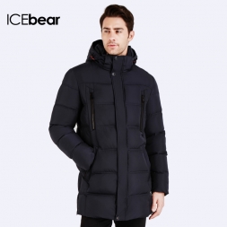 ICEbear  Высокое Качество Теплые мужские Био-Пуховик Водонепроницаемый Повседневная Верхняя Одежда Толщиной Средней Длины Пальто Мужчины Куртка 16MD899
