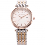 Taylor Cole Brand Women Bracelet Watches Auto Date Rose Gold Silver Stainless Steel Strap Lady Rhinestone Dress Watch / TC013