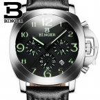 швейцария luxury мужские часы binger бренд кварцевые наручные часы многофункциональный военная stop glowwatch diver часы b9015