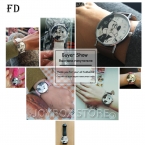 FD Микки Маус узор модные женские туфли часы Новинка  года Повседневная кожаный ремешок часы для девочек Детские кварцевые наручные часы Relogio feminino
