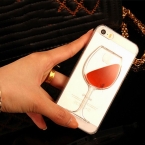 Lovecom  красное вино жидкого стекла зыбучие пески Прозрачный чехол для телефона жесткий задняя крышка для iphone 4 4S 5 5S 5C 6 6 s 7 Plus корпус