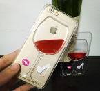 Lovecom  красное вино жидкого стекла зыбучие пески Прозрачный чехол для телефона жесткий задняя крышка для iphone 4 4S 5 5S 5C 6 6 s 7 Plus корпус