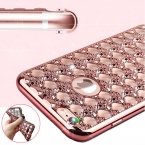 Роскошные диаманта Bling гальванических Мягкие TPU мобильного телефона чехлы для iPhone 5 5S SE 6 6 S Plus; iPhone протектор Капа YC1361